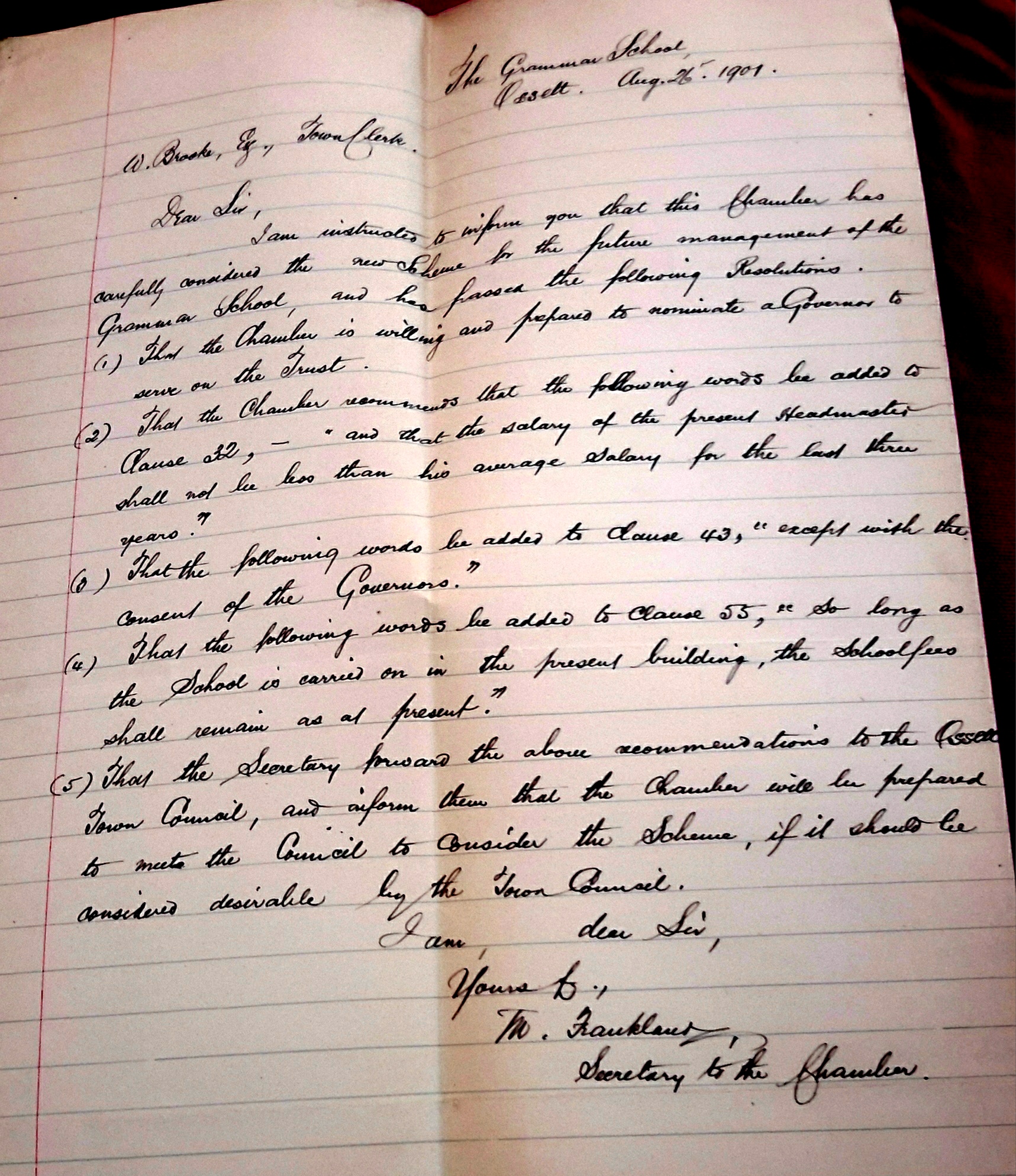 1901 letter